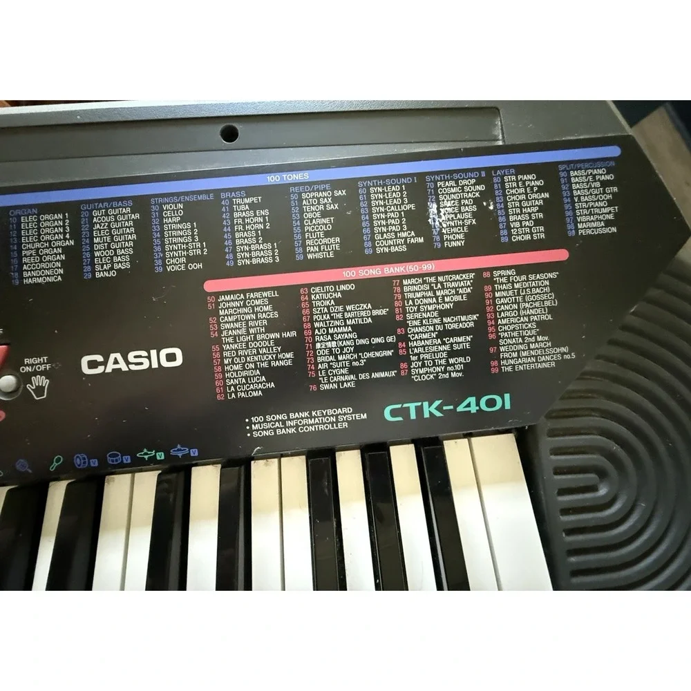 Casio CTK-401 49-Key Portable Digital Keyboard Bundle with Stand & Power Adapter